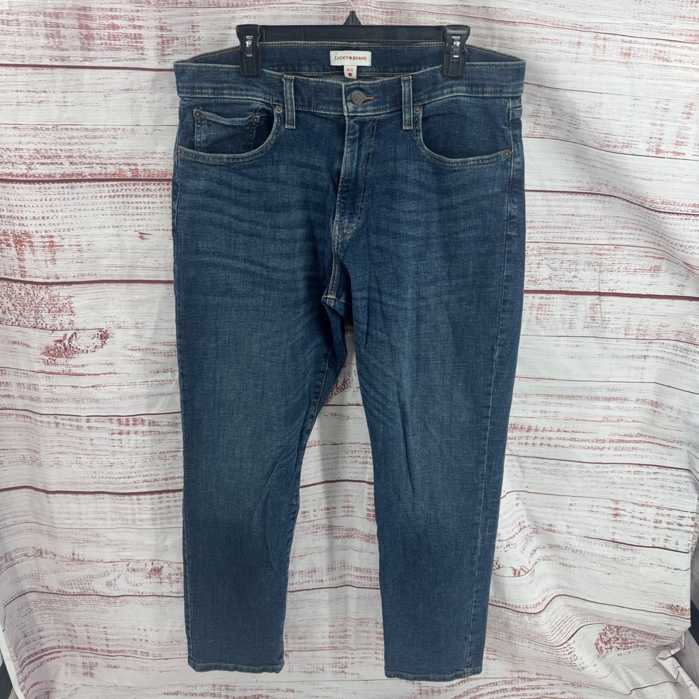Lucky Brand Jeans Mens 36x32 Blue Medium Wash Straight Leg Denim